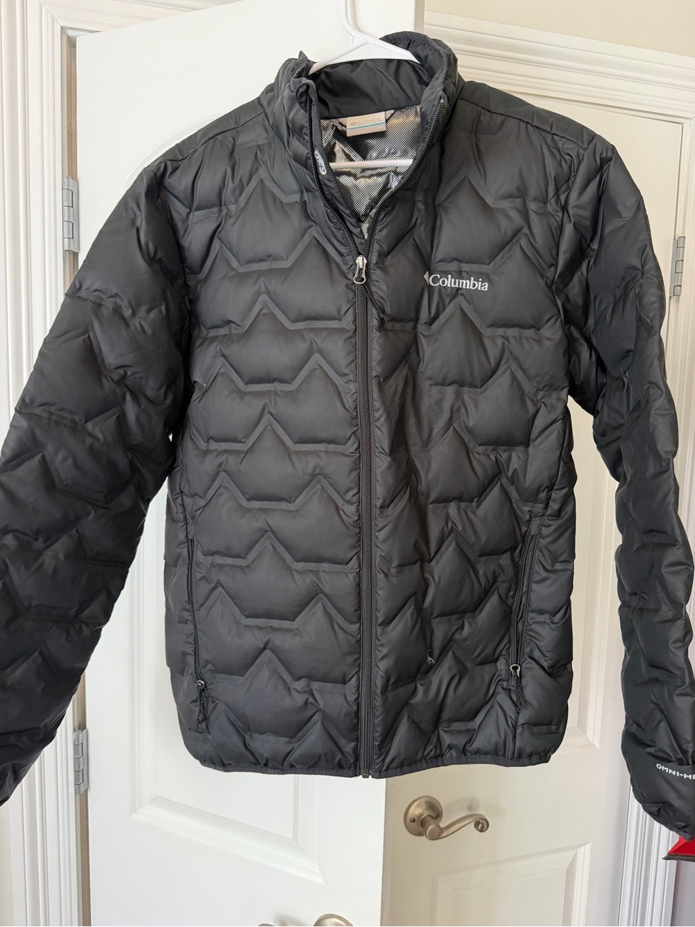 Columbia Black Quilted Omni-Heat Puffer Jacket Sz Med